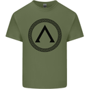 Gym Lambda Symbol Bodybuilding Training Mens Cotton T-Shirt Tee Top Military Green