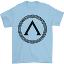 Gym Lambda Symbol Bodybuilding Training Mens T-Shirt 100% Cotton Light Blue