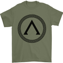 Gym Lambda Symbol Bodybuilding Training Mens T-Shirt 100% Cotton Military Green