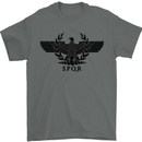 Gym SPQR Bodybuilding Training Mens T-Shirt 100% Cotton Charcoal