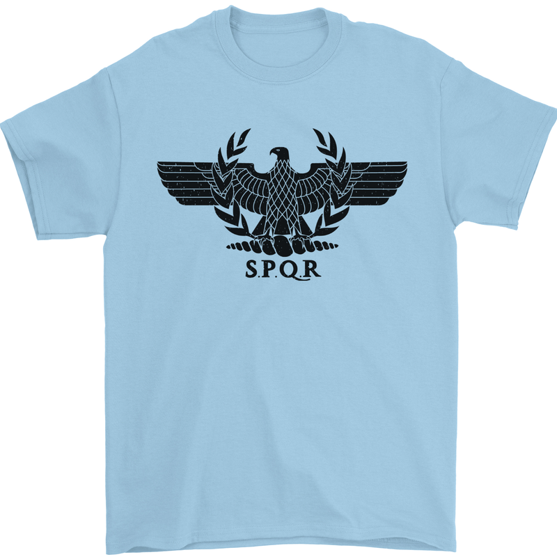 Gym SPQR Bodybuilding Training Mens T-Shirt 100% Cotton Light Blue