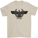 Gym SPQR Bodybuilding Training Mens T-Shirt 100% Cotton Sand