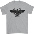 Gym SPQR Bodybuilding Training Mens T-Shirt 100% Cotton Sports Grey