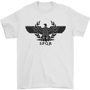 Gym SPQR Bodybuilding Training Mens T-Shirt 100% Cotton White
