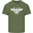 Gym SPQR Training Bodybuilding Mens Cotton T-Shirt Tee Top Military Green