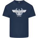 Gym SPQR Training Bodybuilding Mens Cotton T-Shirt Tee Top Navy Blue