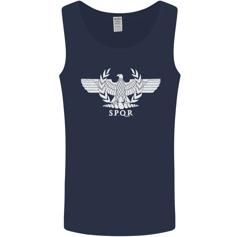 Gym SPQR Training Bodybuilding Mens Vest Tank Top Navy Blue
