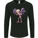 Gym Skeleton Bodybuilding Training Top Mens Long Sleeve T-Shirt Black