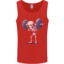 Gym Skeleton Bodybuilding Training Top Mens Vest Tank Top Red