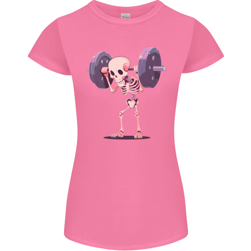 Gym Skeleton Bodybuilding Training Top Womens Petite Cut T-Shirt Azalea