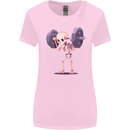 Gym Skeleton Bodybuilding Training Top Womens Wider Cut T-Shirt Light Pink