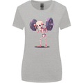 Gym Skeleton Bodybuilding Training Top Womens Wider Cut T-Shirt Sports Grey