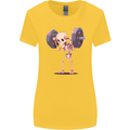 Gym Skeleton Bodybuilding Training Top Womens Wider Cut T-Shirt Yellow