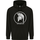 Gym Sparta Helmet Bodybuilding Training Mens 80% Cotton Hoodie Black