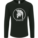 Gym Sparta Helmet Bodybuilding Training Mens Long Sleeve T-Shirt Black