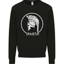 Gym Sparta Helmet Bodybuilding Training Mens Sweatshirt Jumper Black