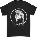 Gym Sparta Helmet Bodybuilding Training Mens T-Shirt 100% Cotton Black