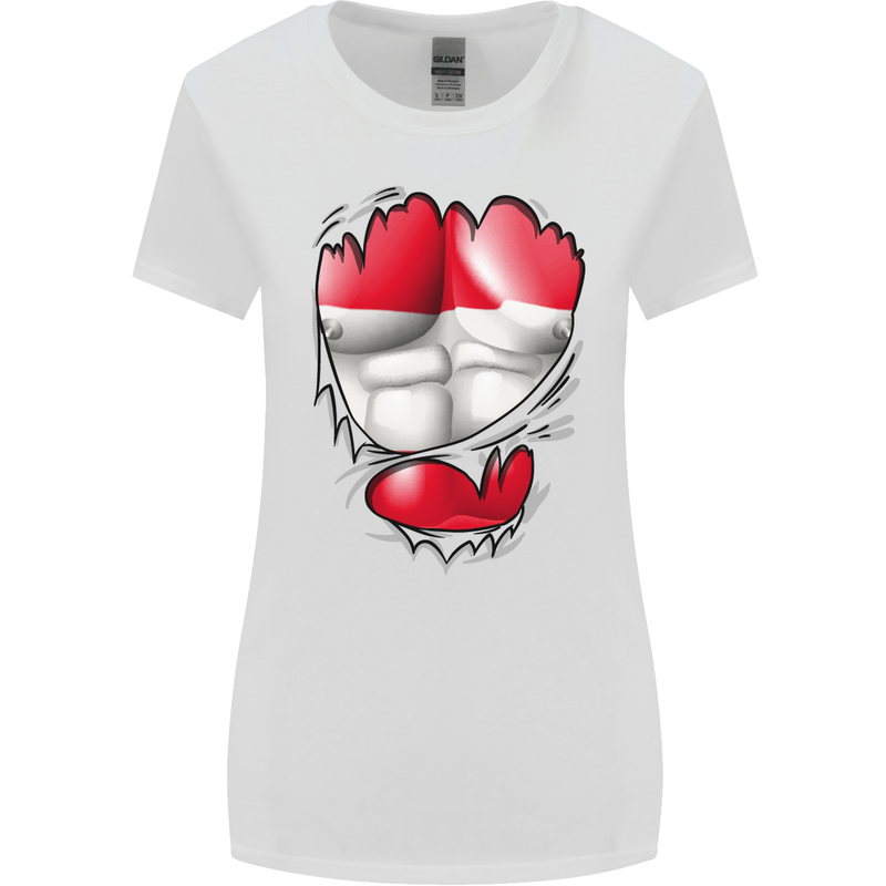 Gym The Austrian Flag Ripped Muscles Austia Womens Wider Cut T-Shirt White