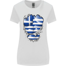 Gym The Greek Flag Ripped Muscles Greece Womens Wider Cut T-Shirt White