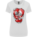Gym The Polish Flag Ripped Muscles Poland Womens Wider Cut T-Shirt White