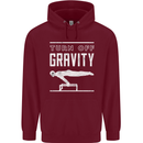 Gymnastics Turn Off Gravity Gymnast Pommel Horse Childrens Kids Hoodie Maroon