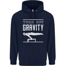 Gymnastics Turn Off Gravity Gymnast Pommel Horse Childrens Kids Hoodie Navy Blue
