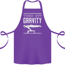Gymnastics Turn Off Gravity Gymnast Pommel Horse Cotton Apron 100% Organic Purple