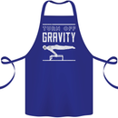 Gymnastics Turn Off Gravity Gymnast Pommel Horse Cotton Apron 100% Organic Royal Blue