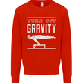Gymnastics Turn Off Gravity Gymnast Pommel Horse Kids Sweatshirt Jumper Bright Red