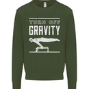 Gymnastics Turn Off Gravity Gymnast Pommel Horse Kids Sweatshirt Jumper Forest Green