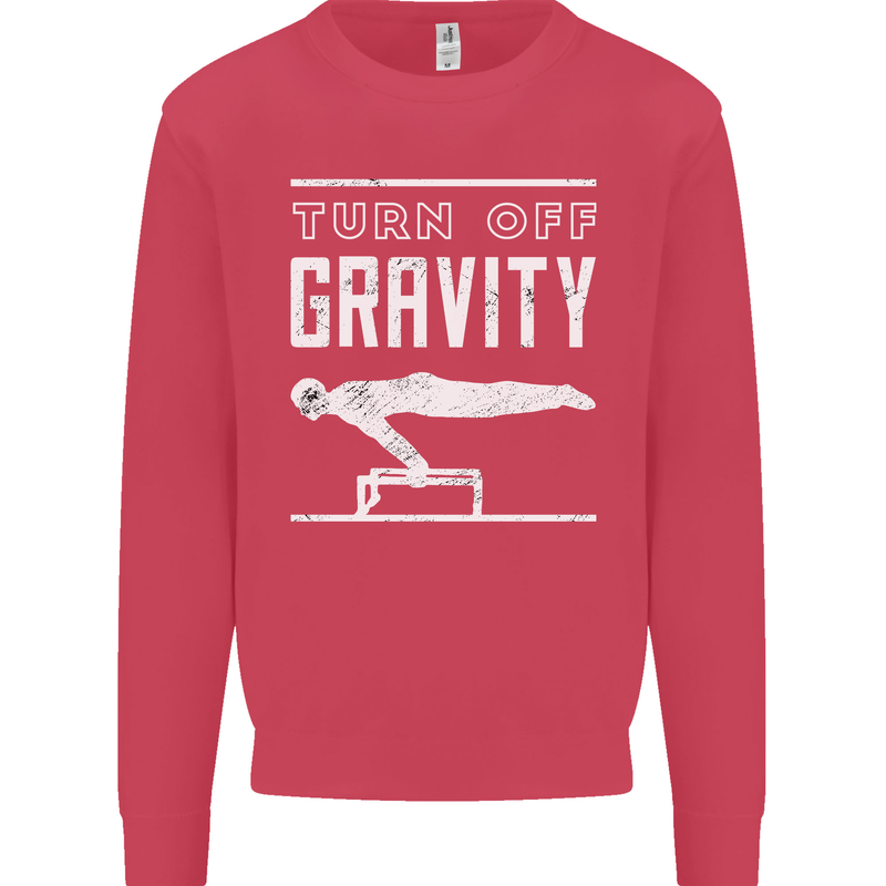 Gymnastics Turn Off Gravity Gymnast Pommel Horse Kids Sweatshirt Jumper Heliconia