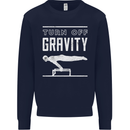 Gymnastics Turn Off Gravity Gymnast Pommel Horse Kids Sweatshirt Jumper Navy Blue