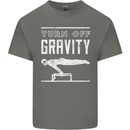 Gymnastics Turn Off Gravity Gymnast Pommel Horse Mens Cotton T-Shirt Tee Top Charcoal