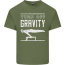 Gymnastics Turn Off Gravity Gymnast Pommel Horse Mens Cotton T-Shirt Tee Top Military Green