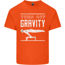 Gymnastics Turn Off Gravity Gymnast Pommel Horse Mens Cotton T-Shirt Tee Top Orange