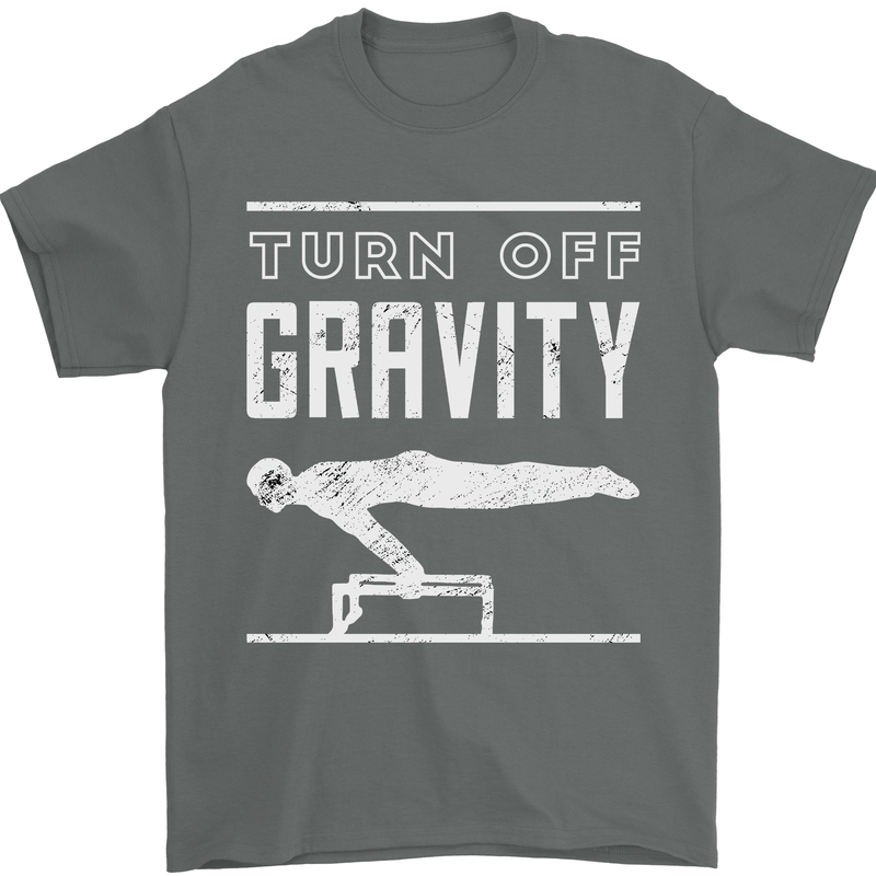 Gymnastics Turn Off Gravity Gymnast Pommel Horse Mens T-Shirt 100% Cotton Charcoal