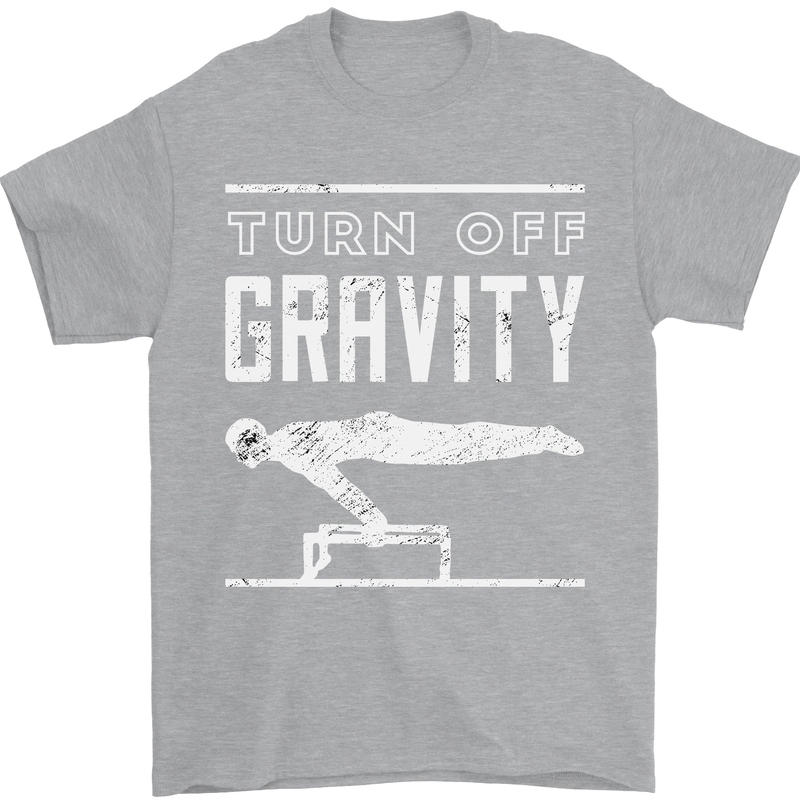 Gymnastics Turn Off Gravity Gymnast Pommel Horse Mens T-Shirt 100% Cotton Sports Grey