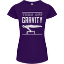 Gymnastics Turn Off Gravity Gymnast Pommel Horse Womens Petite Cut T-Shirt Purple