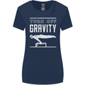 Gymnastics Turn Off Gravity Gymnast Pommel Horse Womens Wider Cut T-Shirt Navy Blue