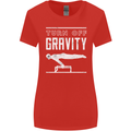 Gymnastics Turn Off Gravity Gymnast Pommel Horse Womens Wider Cut T-Shirt Red