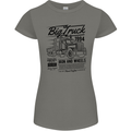 HGV Driver Big Truck Lorry Womens Petite Cut T-Shirt Charcoal