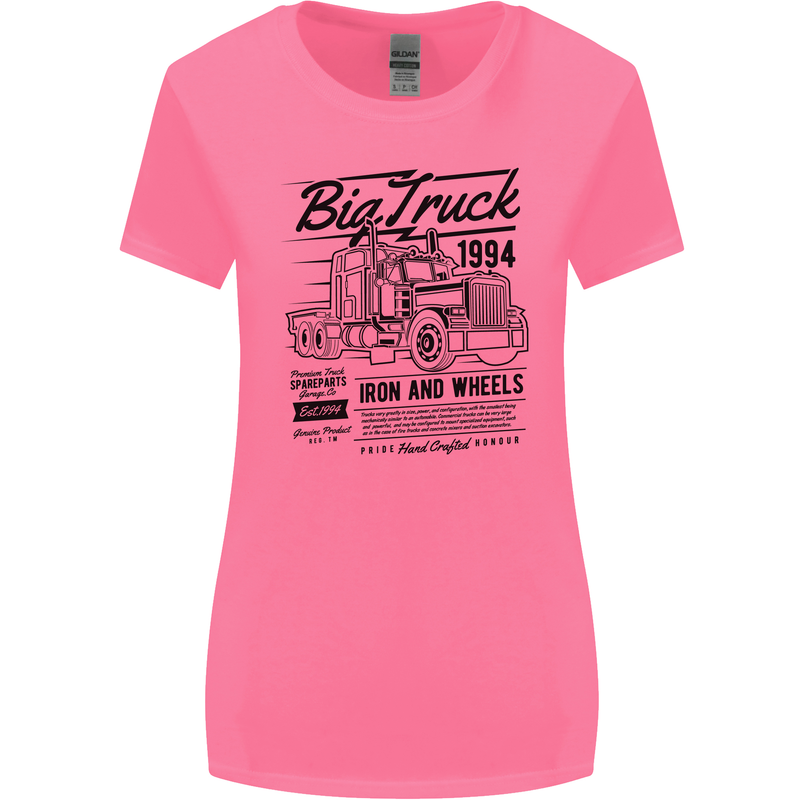 HGV Driver Big Truck Lorry Womens Wider Cut T-Shirt Azalea