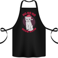 HO HO HO Funny Christmas Cat Xmas Meow Cotton Apron 100% Organic Black
