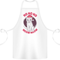 HO HO HO Funny Christmas Cat Xmas Meow Cotton Apron 100% Organic White