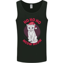 HO HO HO Funny Christmas Cat Xmas Meow Mens Vest Tank Top Black
