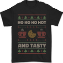 HO HO HO Hot & Tasty Funny Christmas Xmas Mens T-Shirt 100% Cotton Black