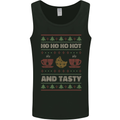 HO HO HO Hot & Tasty Funny Christmas Xmas Mens Vest Tank Top Black