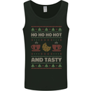 HO HO HO Hot & Tasty Funny Christmas Xmas Mens Vest Tank Top Black