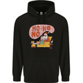 HO HO No Funny Lazy Christmas Bah Humbug Xmas Childrens Kids Hoodie Black