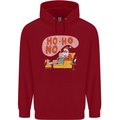 HO HO No Funny Lazy Christmas Bah Humbug Xmas Childrens Kids Hoodie Red